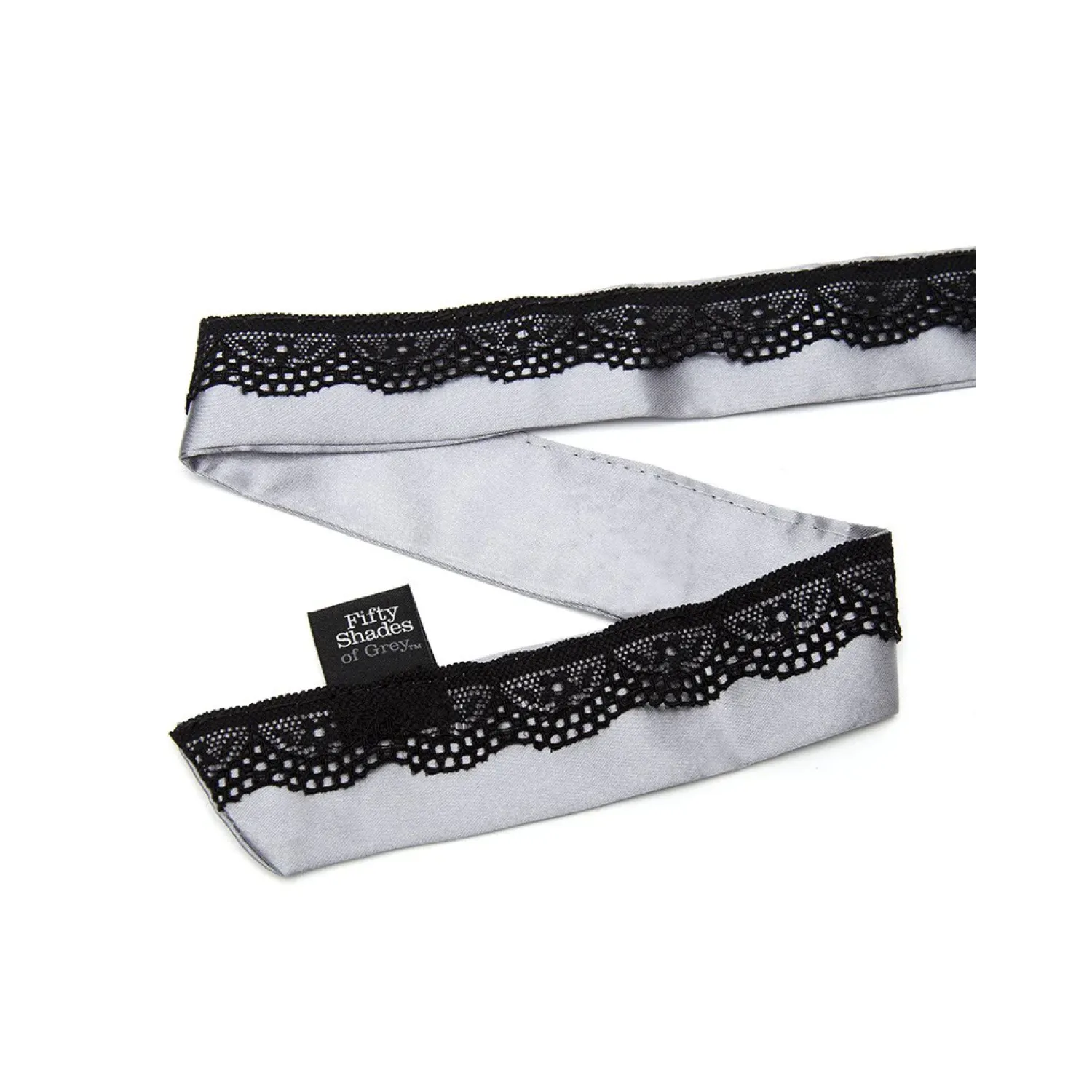 Fifty Shades of Grey Play Nice Satin Collar with Lace Trim & Adjustable Nipple Clamps