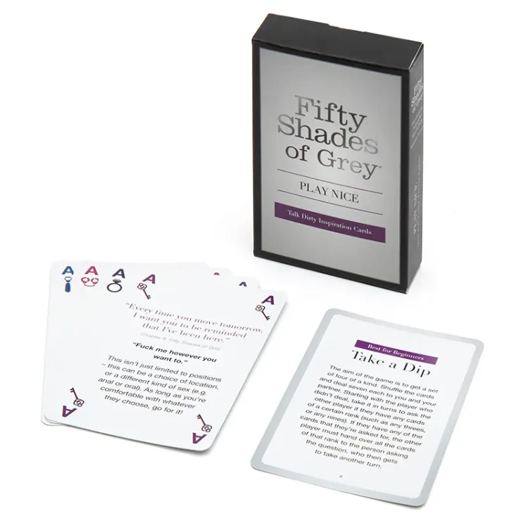 Fifty Shades of Grey Play Nice Talk Dirty Inspiration Card Game (76462) by We-Vibe | Couples Intimacy Games | SlipDix.com Fifty Shades of Grey Play Nice Talk Dirty Inspiration Card Game (76462) | SlipDix.com