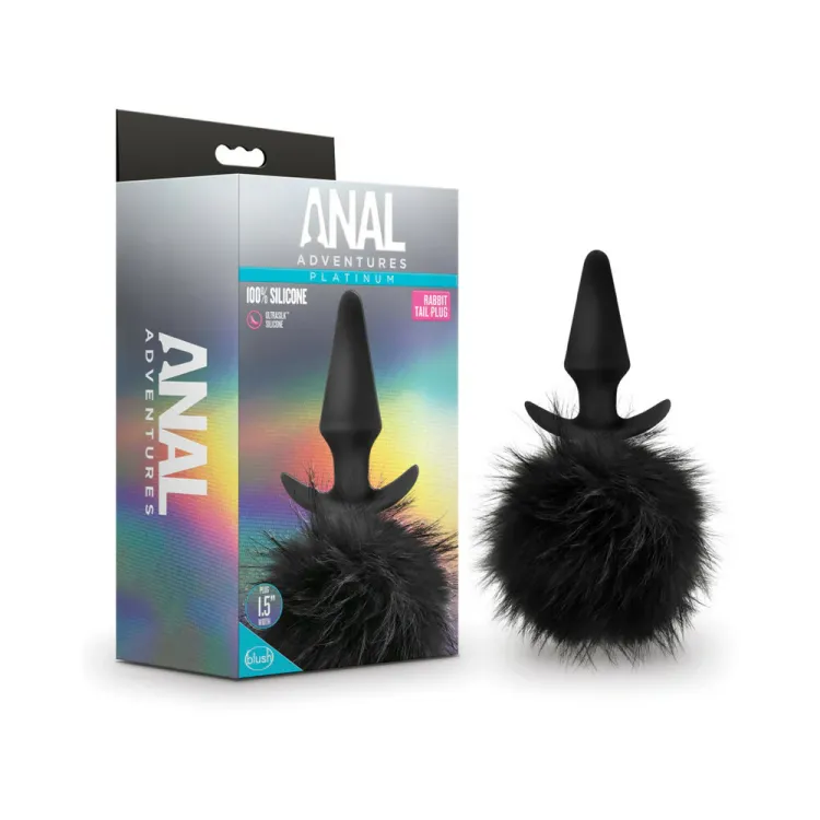 Anal Silicone Rabbit Tail Butt Plug