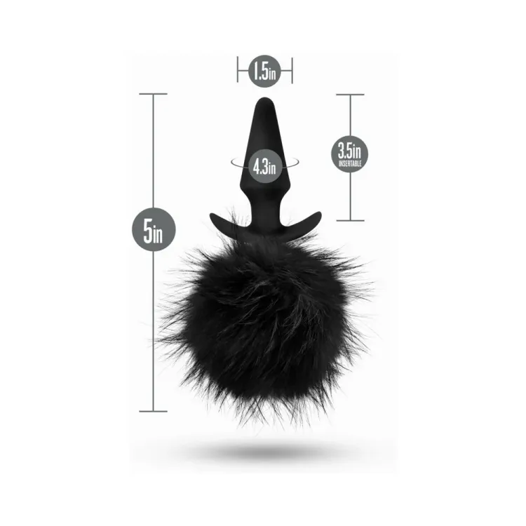 Anal Silicone Rabbit Tail Butt Plug
