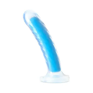 7 in. Dual-Density Silicone Spiral Dildo Blue