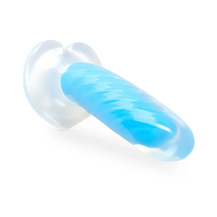 7 in. Dual-Density Silicone Spiral Dildo Blue 7 in. Dual-Density Silicone Spiral Dildo Blue