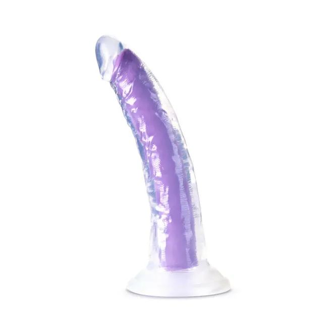 7 in. Realistic Silicone Dual-Density Dildo Neon Purple