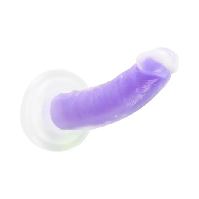 7 in. Realistic Silicone Dual-Density Dildo Neon Purple