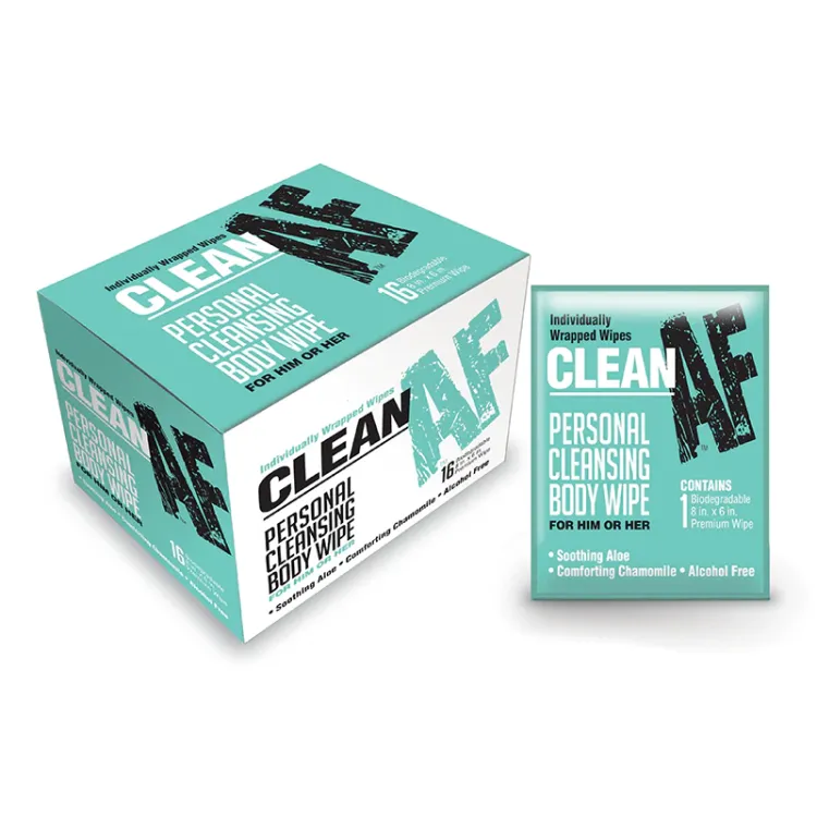 Clean AF Personal Cleansing Wipes – 16 Pack Clean AF Personal Cleansing Wipes – 16 Pack
