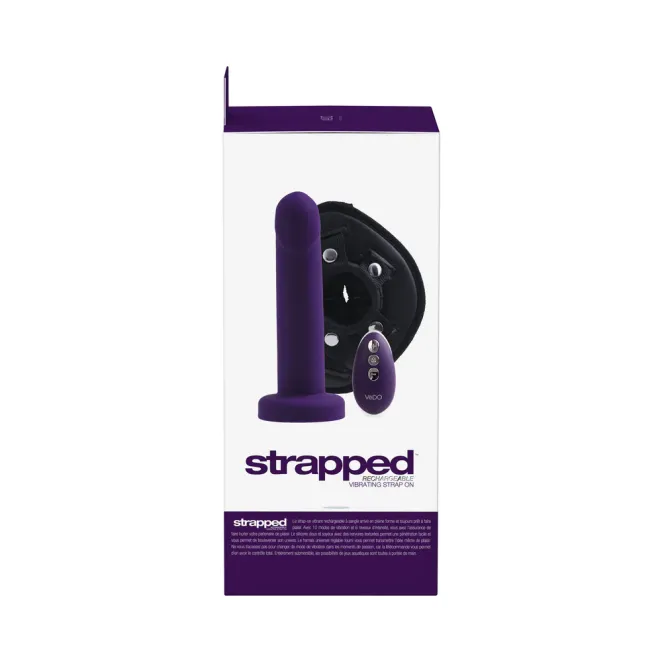 VeDO Strapped Vibrating Strap-On with Remote Purple