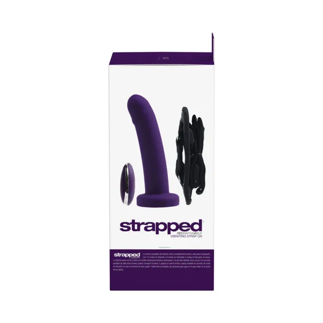 VeDO Strapped Vibrating Strap-On with Remote Purple