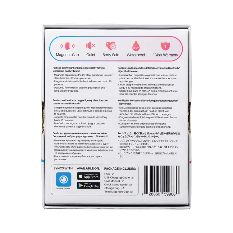 Lovense Ferri Bluetooth Remote-Controlled Panty Vibrator Lovense Ferri Bluetooth Remote-Controlled Panty Vibrator