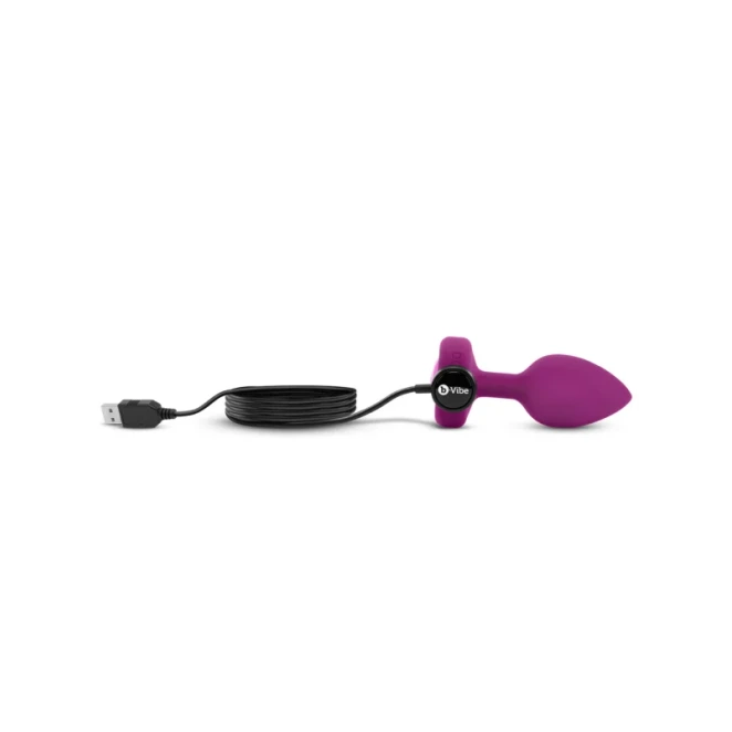 B-Vibe Remote Control Rechargeable Vibrating Silicone Jeweled Butt Plug