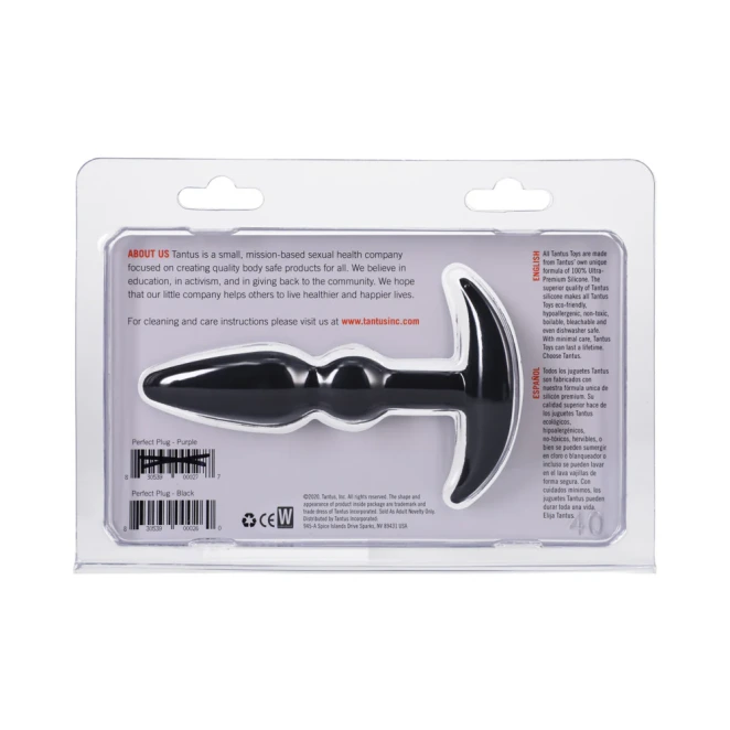 Tantus Perfect Plug Silicone Butt Plug Onyx