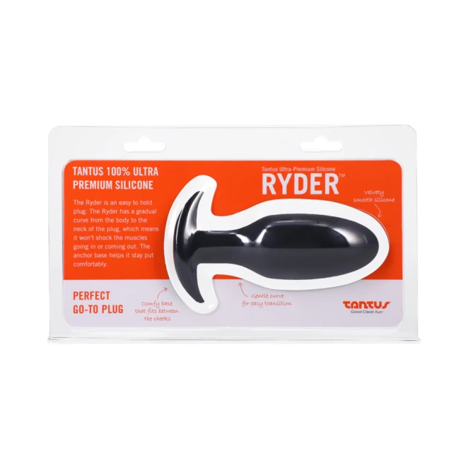 Tantus Ryder Silicone Butt Plug Onyx
