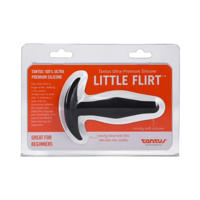 Tantus Little Flirt Silicone Beginner Butt Plug Onyx