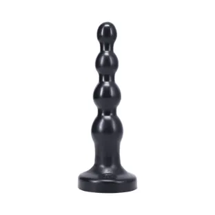 Tantus Beaded Black Anal Dildo with Suction Cup Base 6.5 Inch