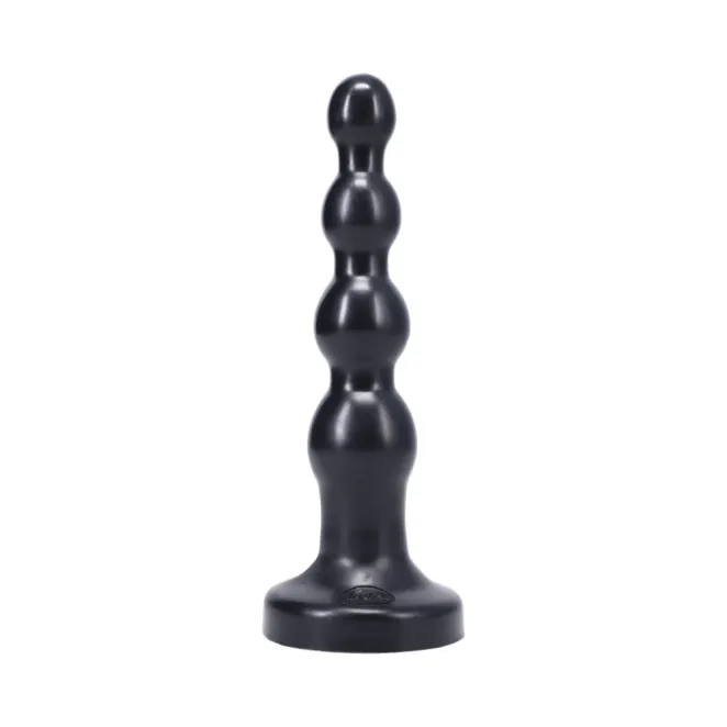 Tantus Beaded Black Anal Dildo with Suction Cup Base 6.5 Inch