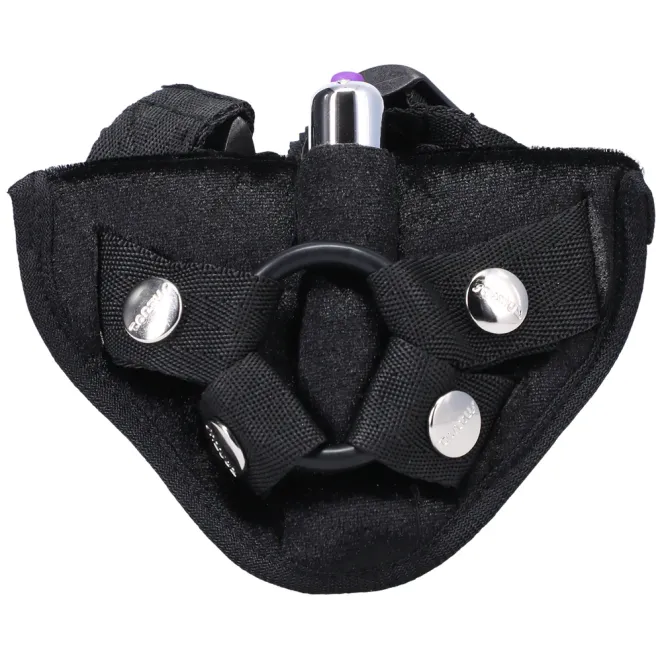 Vibrating Strap-On Harness Onyx