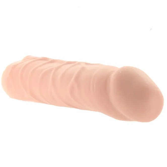 Penis Sleeve Extender Realistic Veiny 7 in. Beige