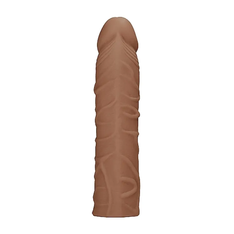 Penis Sleeve Extender Realistic Veiny 7 in. Tan