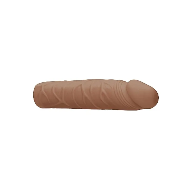 Penis Sleeve Extender Realistic Veiny 7 in. Tan
