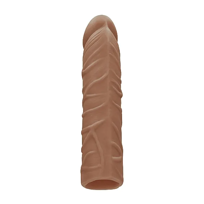 Penis Sleeve Extender Realistic Veiny 7 in. Tan