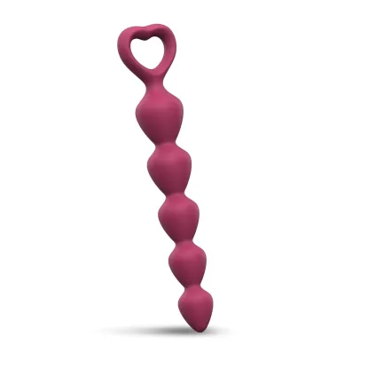 Anal Beads Silicone Prune Medium