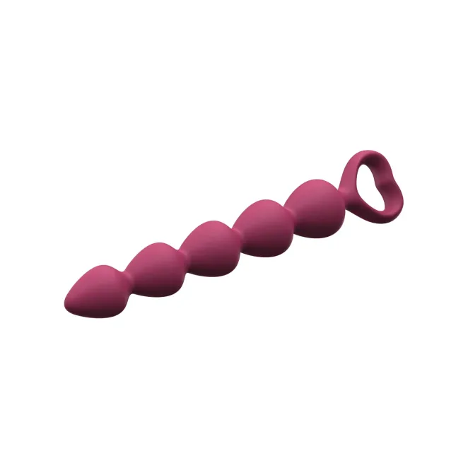 Anal Beads Silicone Prune Medium