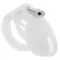 Blue Line Silicone Chastity Cock Cage White