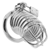 Blue Line Deluxe Chastity Cage Silver