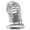 Blue Line Deluxe Chastity Cage Silver