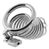 Blue Line Deluxe Chastity Cage Silver