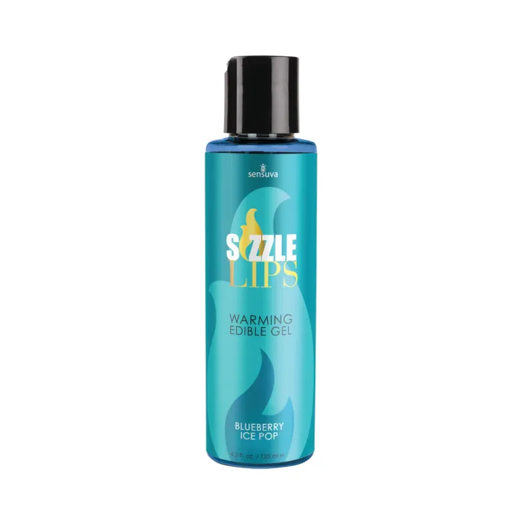 Sensuva Sizzle Lips Warming Edible Gel Blueberry Ice Pop 4.2 oz. (78769) by Sensuva | Lubricants | SlipDix.com Sensuva Sizzle Lips Warming Edible Gel Blueberry Ice Pop 4.2 oz. (78769) | SlipDix.com