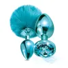 NIXIE Metal Butt Plug Set Pom Pom & Jewel-Inlaid NIXIE Metal Butt Plug Set Pom Pom & Jewel-Inlaid
