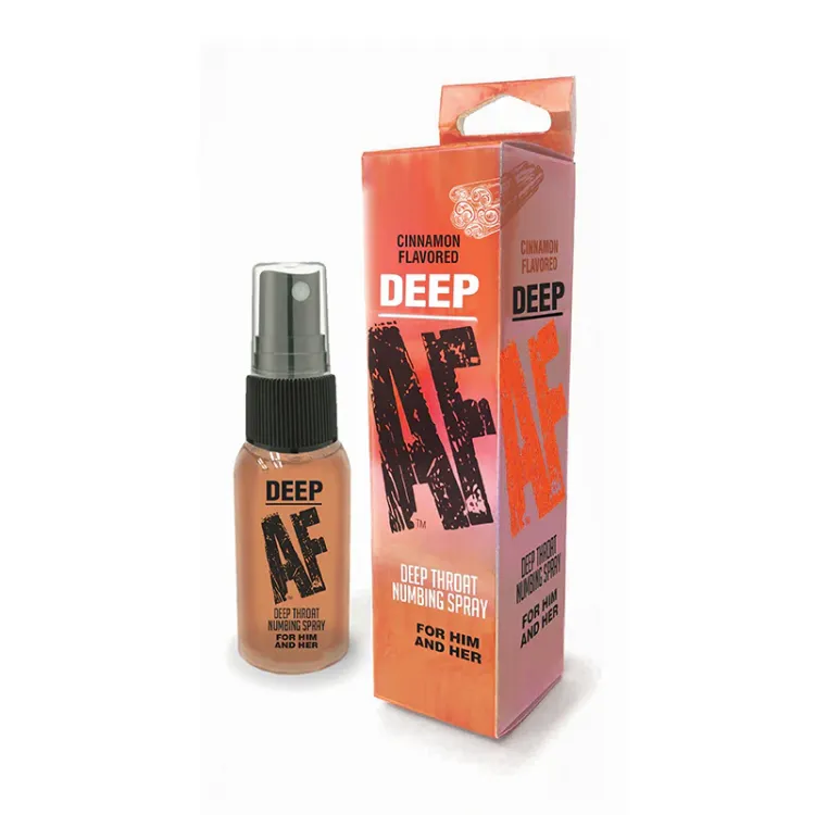 Deep AF Cinnamon Flavored Deep Throat Numbing Spray 1 oz. (79083) by Little Genie Productions | Oral Sex Enhancers | SlipDix.com Deep AF Cinnamon Flavored Deep Throat Numbing Spray 1 oz. (79083) | SlipDix.com