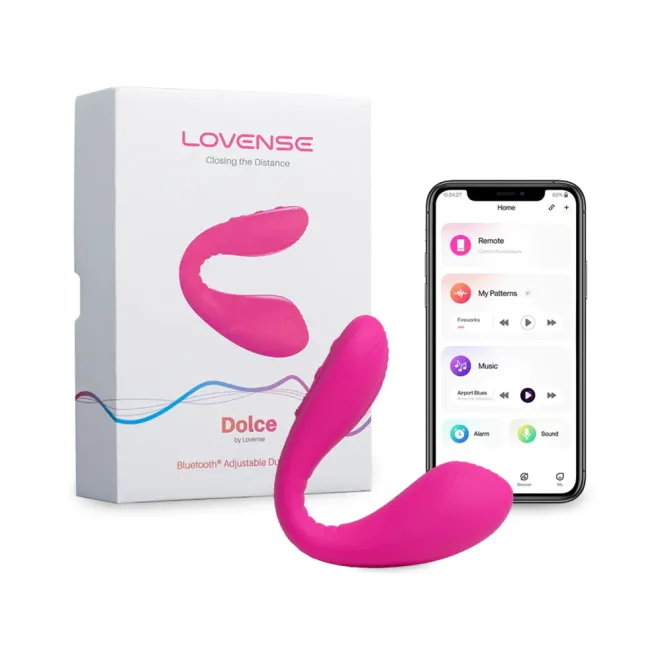 Lovense Quake App Controlled Rechargeable Dual Clitoral and G-Spot Vibrator