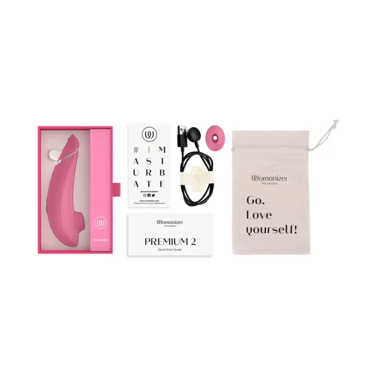 Womanizer Premium 2 Silicone Luxurious Pleasure Air Clitoral Stimulator Raspberry Womanizer Premium 2 Silicone Luxurious Pleasure Air Clitoral Stimulator Raspberry
