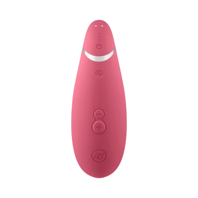 Womanizer Premium 2 Silicone Luxurious Pleasure Air Clitoral Stimulator Raspberry