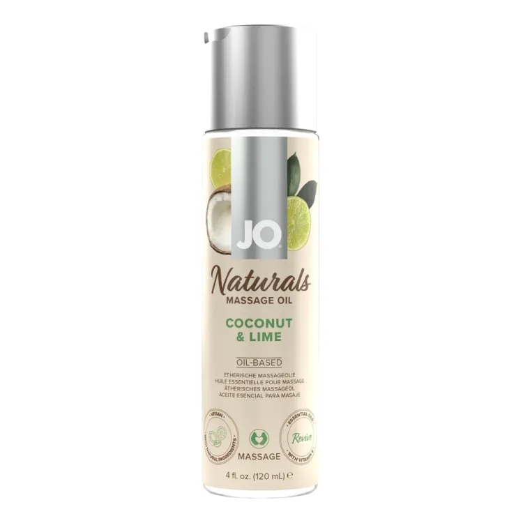 JO Naturals Coconut & Lime Massage Oil 4 oz. (79892) by System Jo | Massage Oils, Lotions & Candles | SlipDix.com JO Naturals Coconut & Lime Massage Oil 4 oz. (79892) | SlipDix.com
