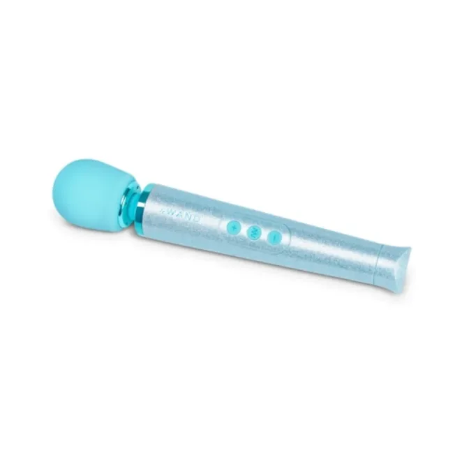 Le Wand All That Glimmers Petite Rechargeable Vibrating Massager Light Blue