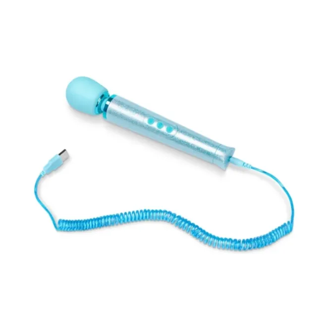 Le Wand All That Glimmers Petite Rechargeable Vibrating Massager Light Blue