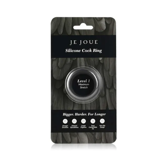 Silicone Cock Ring Maximum Stretch Black