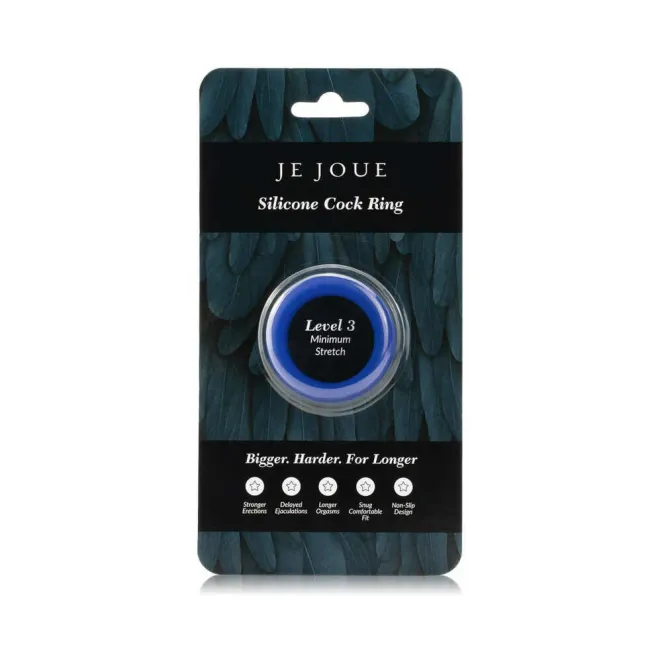 Silicone Cock Ring Minimum Stretch Blue