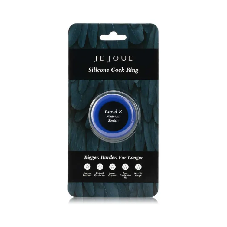 Silicone Cock Ring Minimum Stretch Blue Silicone Cock Ring Minimum Stretch Blue