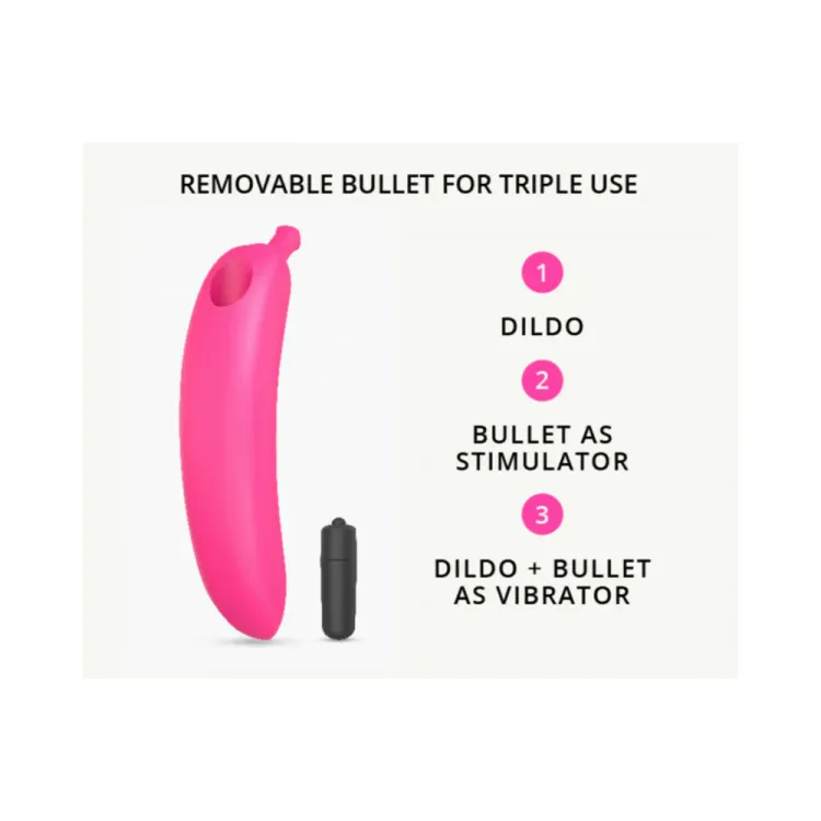 Oh Oui Silicone Banana Vibrator Pink Oh Oui Silicone Banana Vibrator Pink