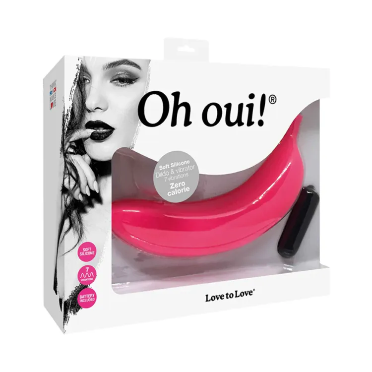 Oh Oui Silicone Banana Vibrator Pink Oh Oui Silicone Banana Vibrator Pink