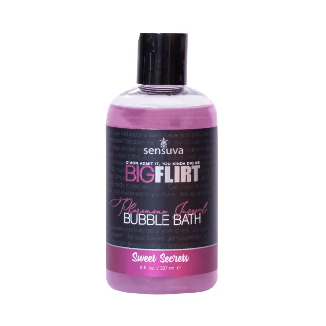 Sensuva Big Flirt Pheromone-Infused Bubble Bath Sweet Secrets 8 oz. (80331) | SlipDix.com