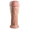 8 Inch Realistic Vibrating Dual Density Silicone Dildo Beige