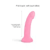 7 Inch Dildolls Glitzy Curved Silicone Suction Cup Dildo