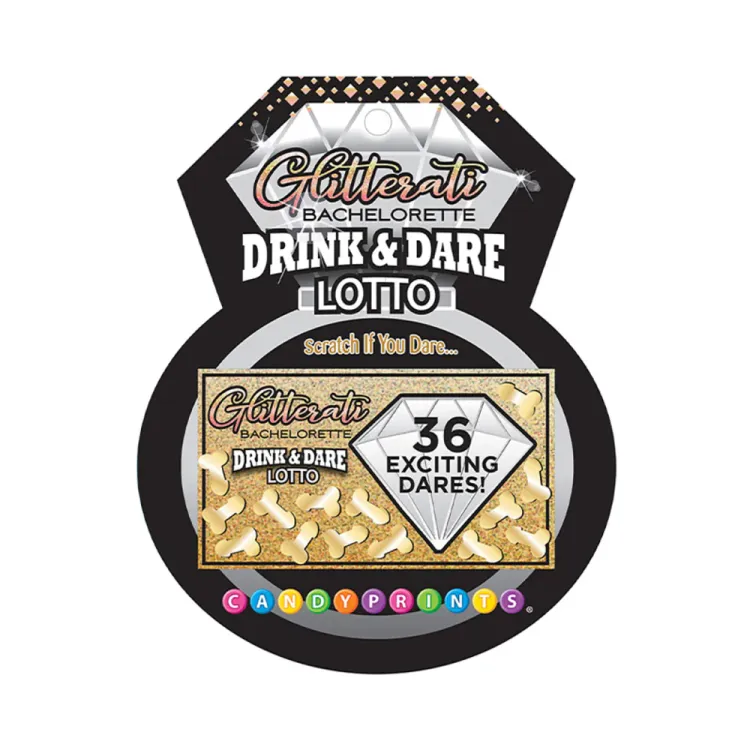 Glitterati Bachelorette Drink And Dare Game (80705) by Little Genie Productions | Bachelorette Party Gifts | SlipDix.com Glitterati Bachelorette Drink And Dare Game (80705) | SlipDix.com