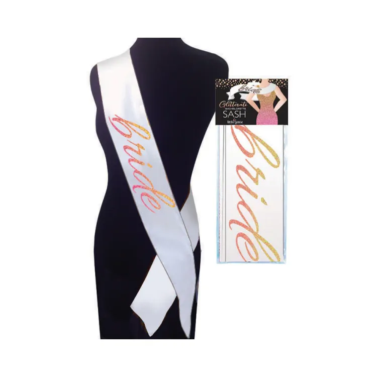 Glitterati Bachelorette Bride Sash (80710) by Little Genie Productions | Bachelorette Party Gifts | SlipDix.com Glitterati Bachelorette Bride Sash (80710) | SlipDix.com