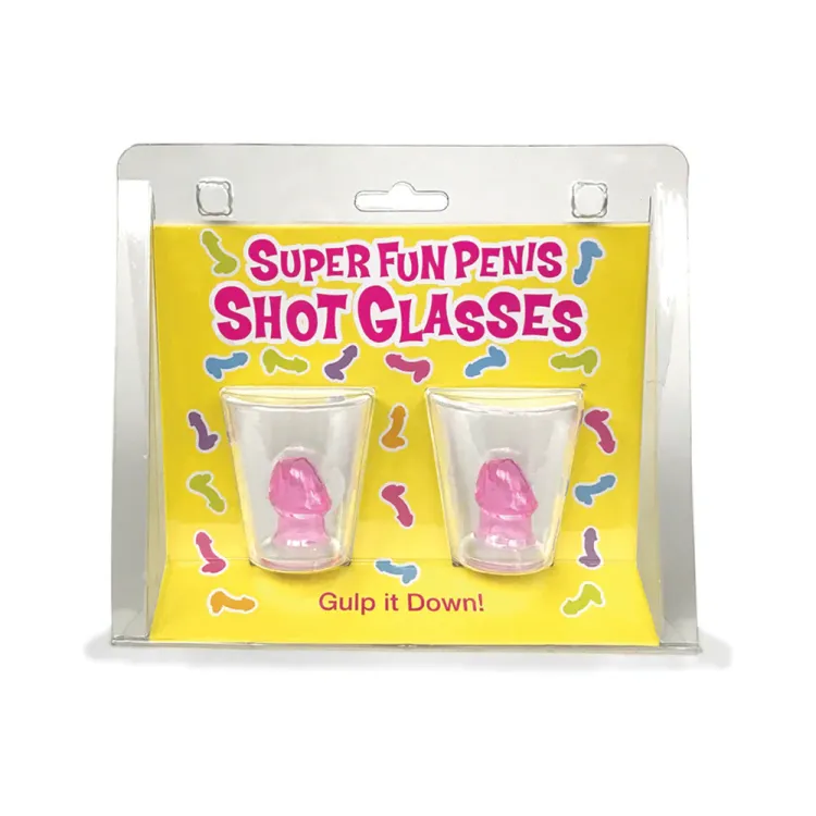 Super Fun Penis Shot Glasses 2-Pack (80719) by Little Genie Productions | Bachelorette Party Gifts | SlipDix.com Super Fun Penis Shot Glasses 2-Pack (80719) | SlipDix.com