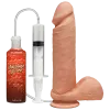 8 in. Perfect D Realistic Squirting Dildo w/ Balls Beige